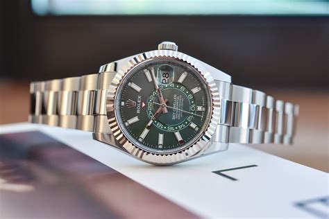 sky dweller rolex green dial|sky dweller rolex for sale.